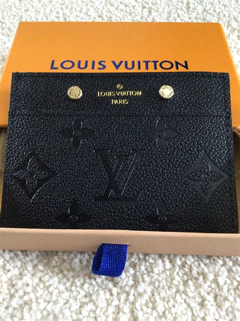 louis vuitton card holder black|louis vuitton side up card holder.